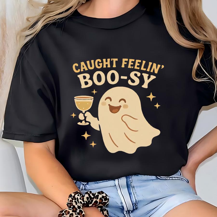Vintage Halloween Shirt: Feelin Boo-sy Graphic Tee T-shirt