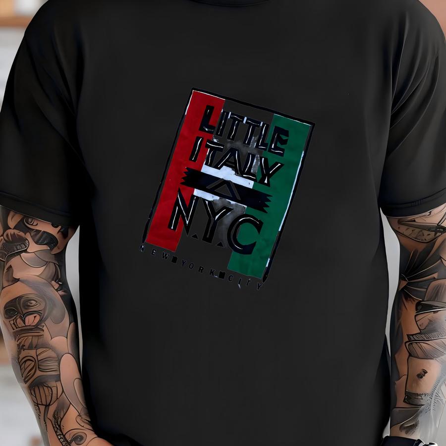 Vintage 90s Little Italy Nyc New York City Italian American San Gennaro Graphic Shirt Usa Size Xl T-shirt