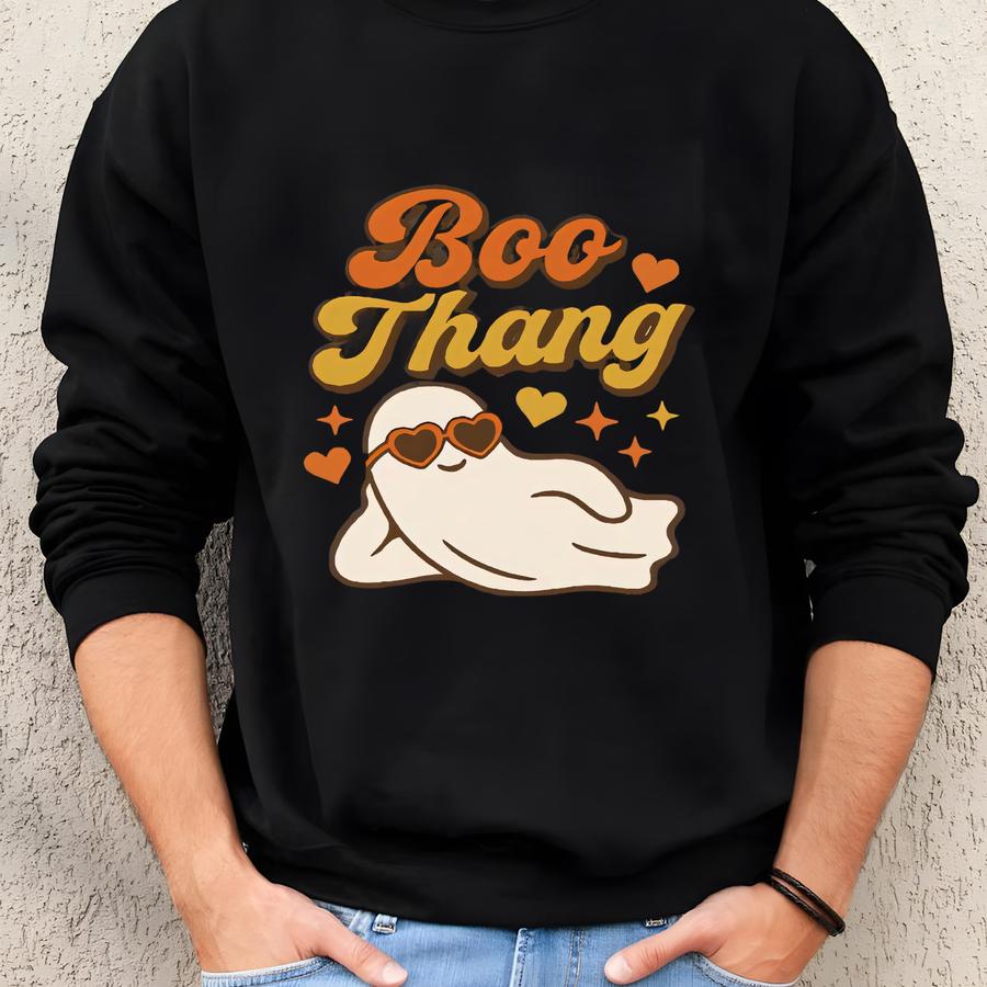 Vintage Halloween Shirt: Boo-thang Graphic Tee Sweatshirt