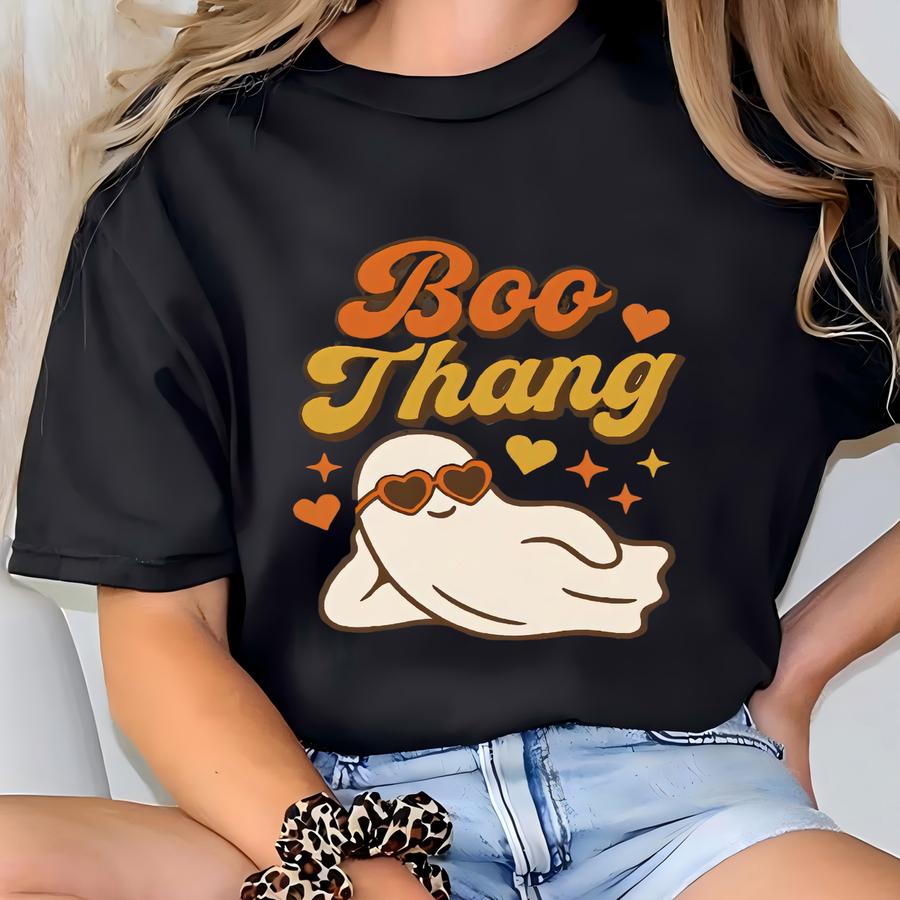 Vintage Halloween Shirt: Boo-thang Graphic Tee T-shirt