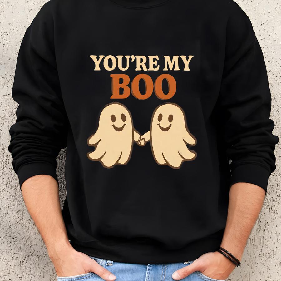 Vintage Halloween Shirt: You're My Boo Graphic Tee Sweatshirt