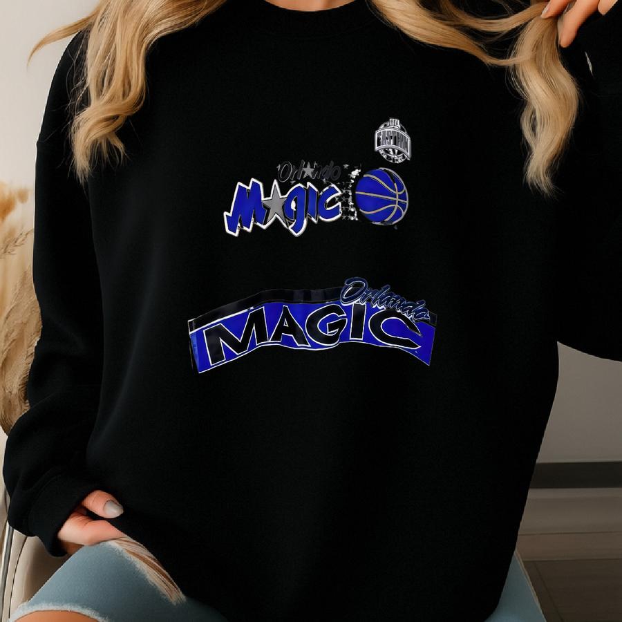 90s Orlando ‘magic’ Crewneck Sweatshirt Print Logo Grey Color Men’s L Sweatshirt