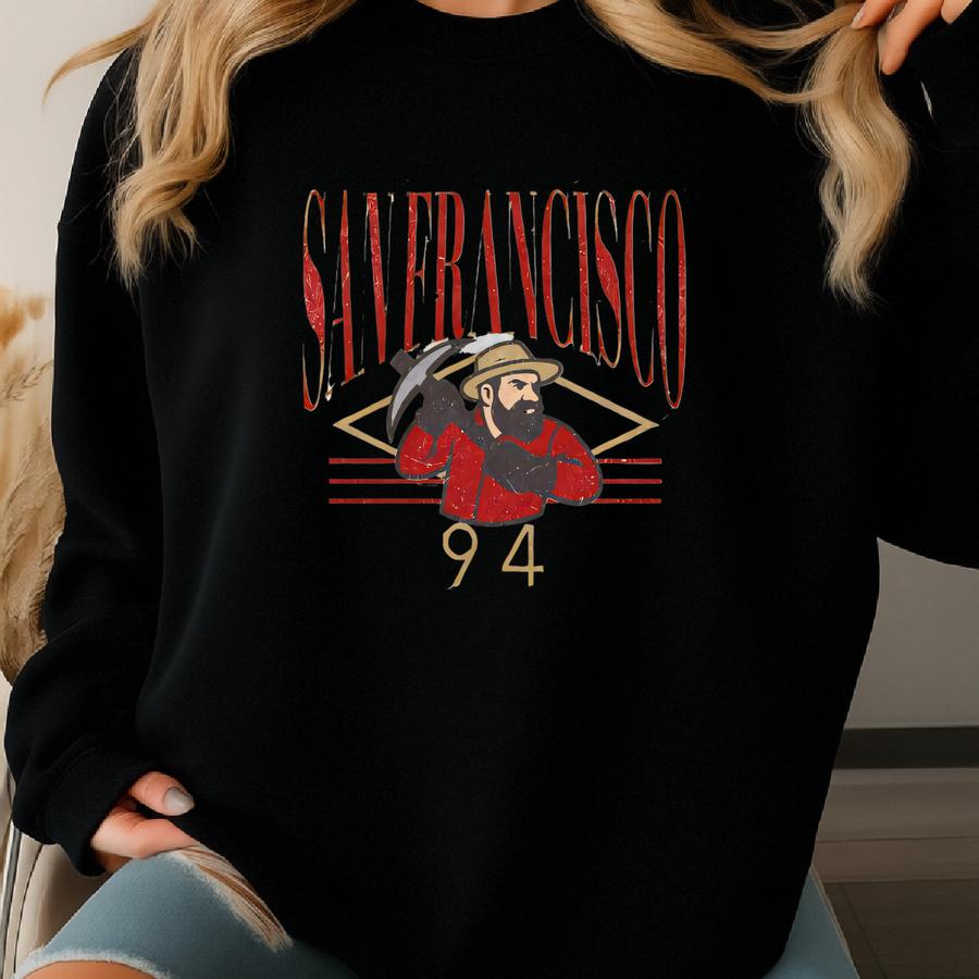 Vintage San Francisco Football Unisex Sweatshirt, Retro Crewneck Game Day Apparel, Bay Area Pride Gift, Tailgate Outfit Sweatshirt