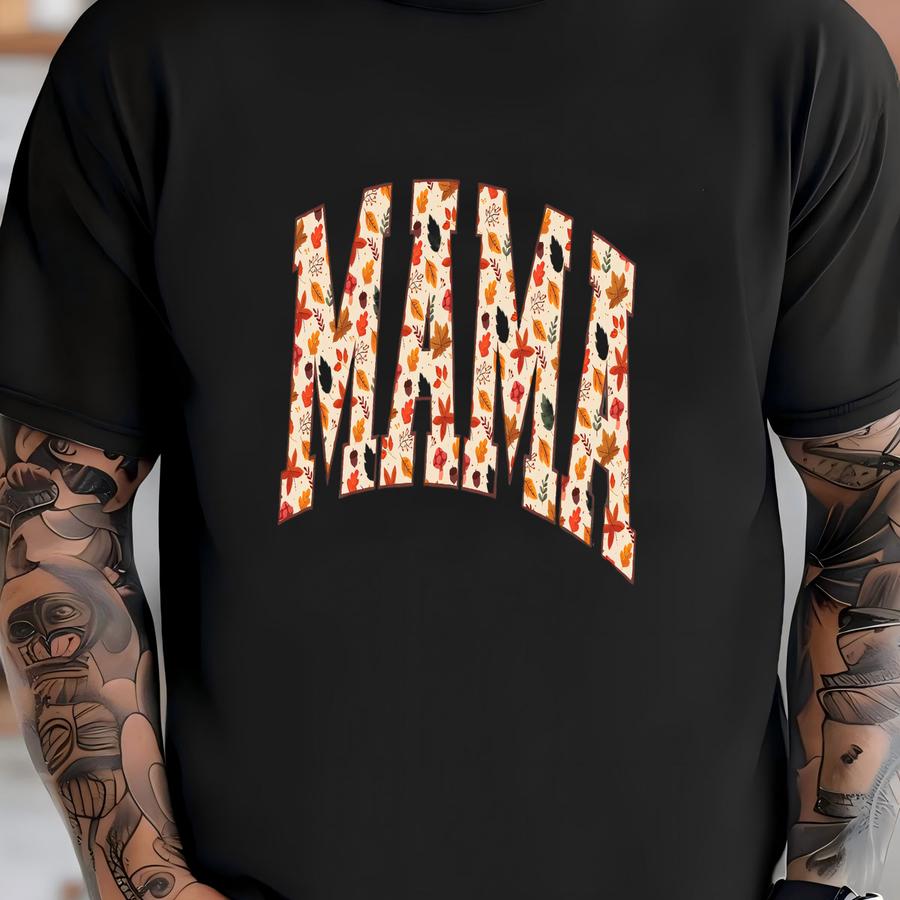 ® Retro Fall Mama Shirt, Floral Mama Shirt, Thanksgiving Mama Shirt, Autumn Mama Shirt, Fall Season Shirt For Mama, Fall Gifts T-shirt