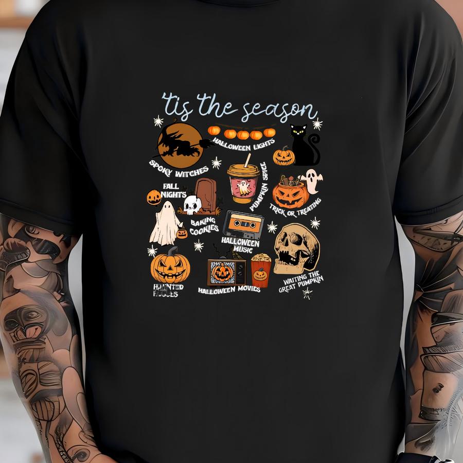 Cute 'tis The Season Halloween Sweatshirt, Cute Halloween Sweater, Cute Halloween Gift, Halloween Gift T-shirt
