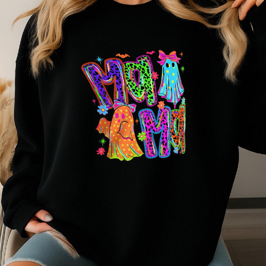 Mama Ghosts Halloween Tee: Fun Spooky Season Shirt Sweatshirt