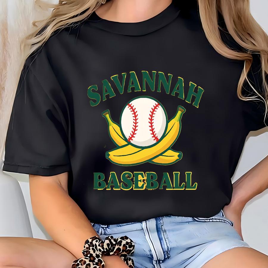 Savannah Baseball Hoodie: Banana Fans Game Day Tee T-shirt