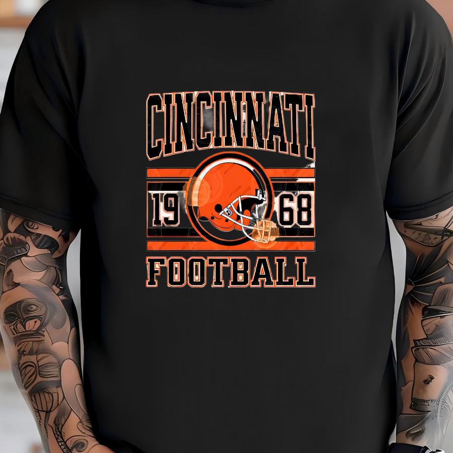 Cincinnati Football , Toddler And Youth Shirts, Baby Game Day Hoodie, Toddler Sports Gear, Vintage Bengal Apparel, Cincinnati Fan Top T-shirt