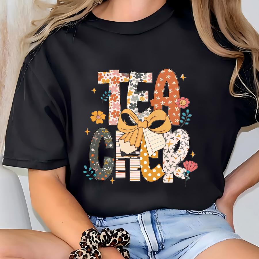 Custom Teacher Name Fall Sweatshirt, High School, Jr High, Elementary, College T-shirt