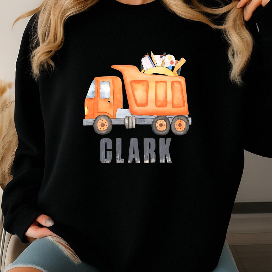 Personalized Dump Truck Shirt - Back To School Sweatshirt