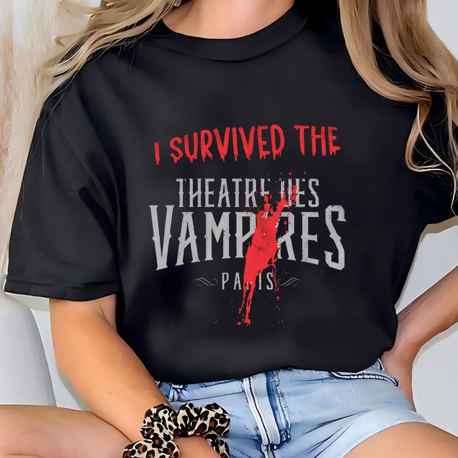 Theatre Des Vampires Hoodie: Distressed Retro Vampire Tee T-shirt