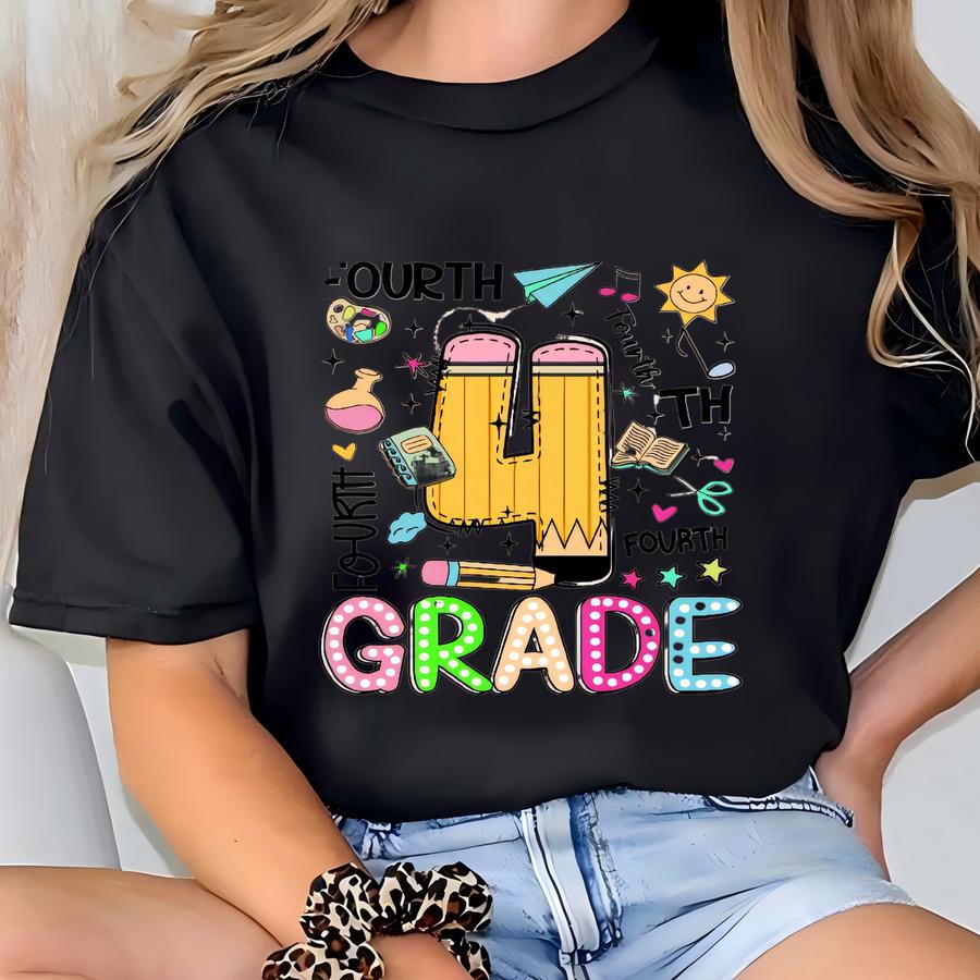 Fourth Grade First Day Shirt:  T-shirt