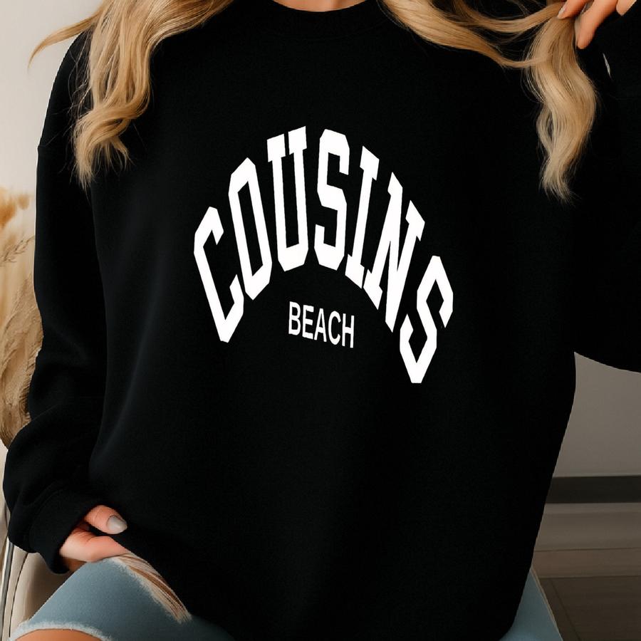 Cousins Beach Crewneck Shirt - Beachy Teen Fashion Sweatshirt