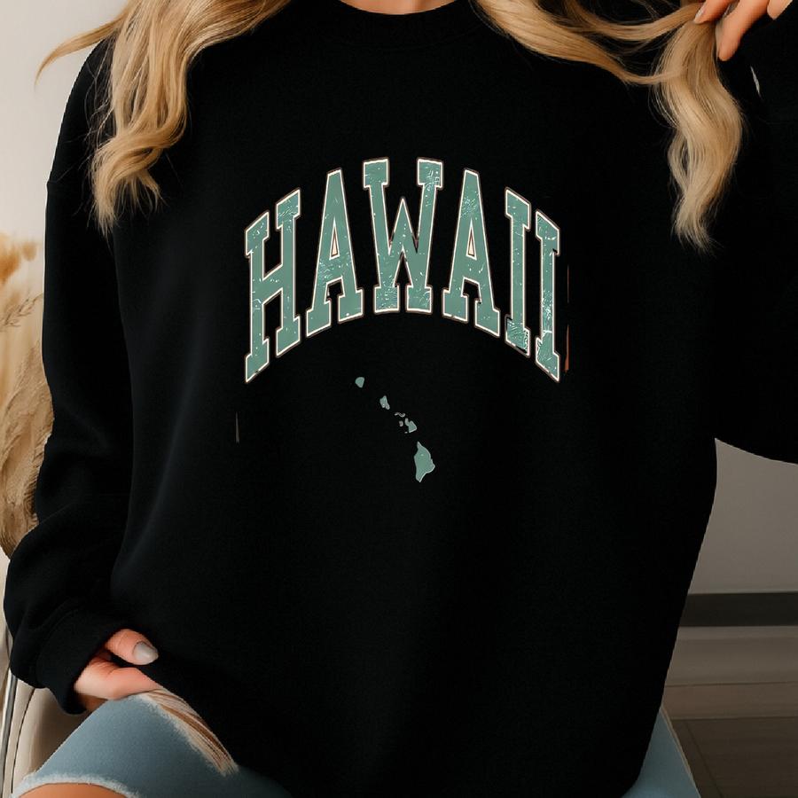 Hawaii Paradise Tank Top Retro Island Shirt For Travel Enthusiasts Comfortable Beachwear Sweatshirt