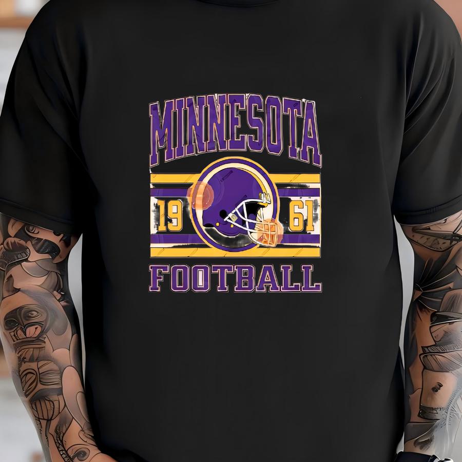 Minnesota Football , Toddler And Youth Shirts, Kids Minnesota Sports Gear, Baby Game Day Hoodie, Gift For Fan, Vintage Viking Apparel T-shirt