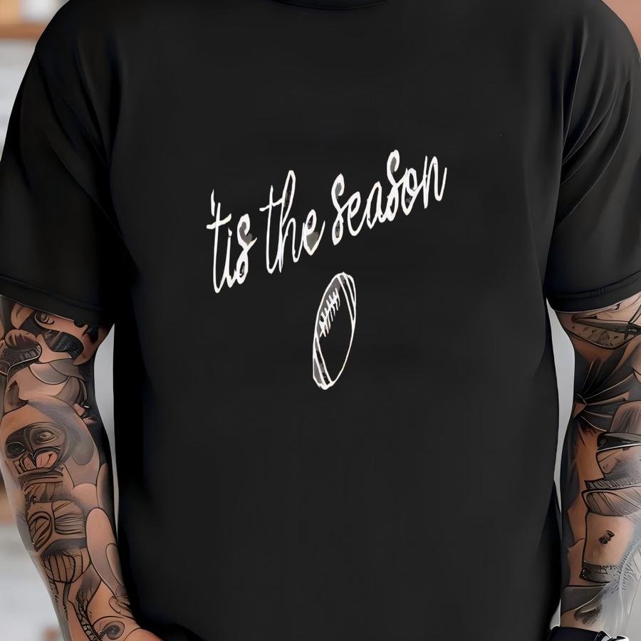 Football Shirt, Tis The Season Tee, Game Day Football Shirt, Cute Fall Sports Shirt, Football Gift For Her T-shirt