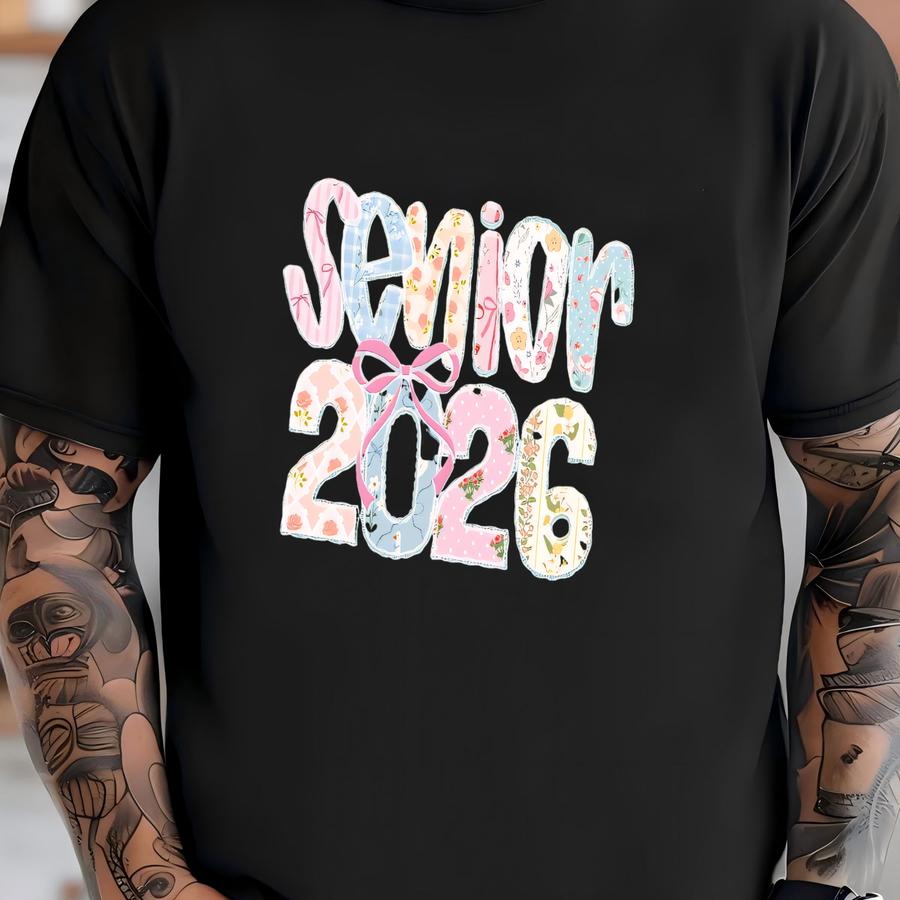 Senior 2026 Shirt, Senior 2026, Back To School, Teacher Back To School, Coquette, Graduation, College Graduation, Senior Mom T-shirt
