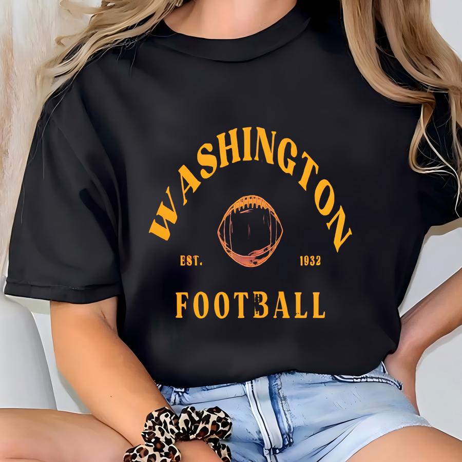 Washington Football Shirt, Commander Football Shirt, Washington Football Apparel, Commander Sports Apparel, Retro Football Gift, Game Day T-shirt