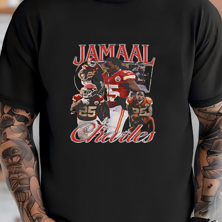 Classic 2000s Jamal Charles Sports Football Tee T-shirt