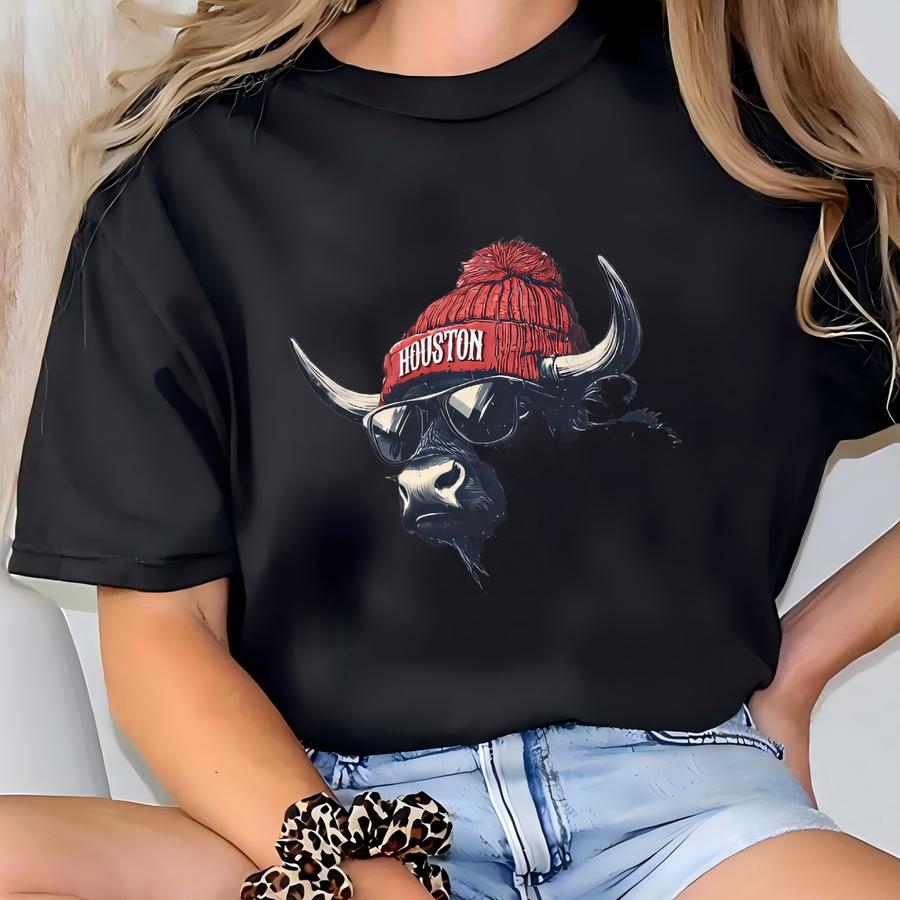 Houston Football Sweatshirt: Vintage-style Spirit Animal Fan Apparel T-shirt