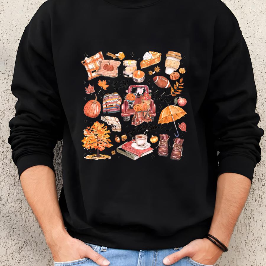 Tis The Season Fall Shirt, Long Sve Fall Tee, Fall Football Shirt, Women's Fall Shirt, Pumpkin Season, Fall Harvest Shirt Sweatshirt Tis The Season Fall Shirt, Long Sve Fall Tee, Fall Football Shirt, Women's Fall Shirt, Pumpkin Season, Fall Harvest Shirt Sweatshirt