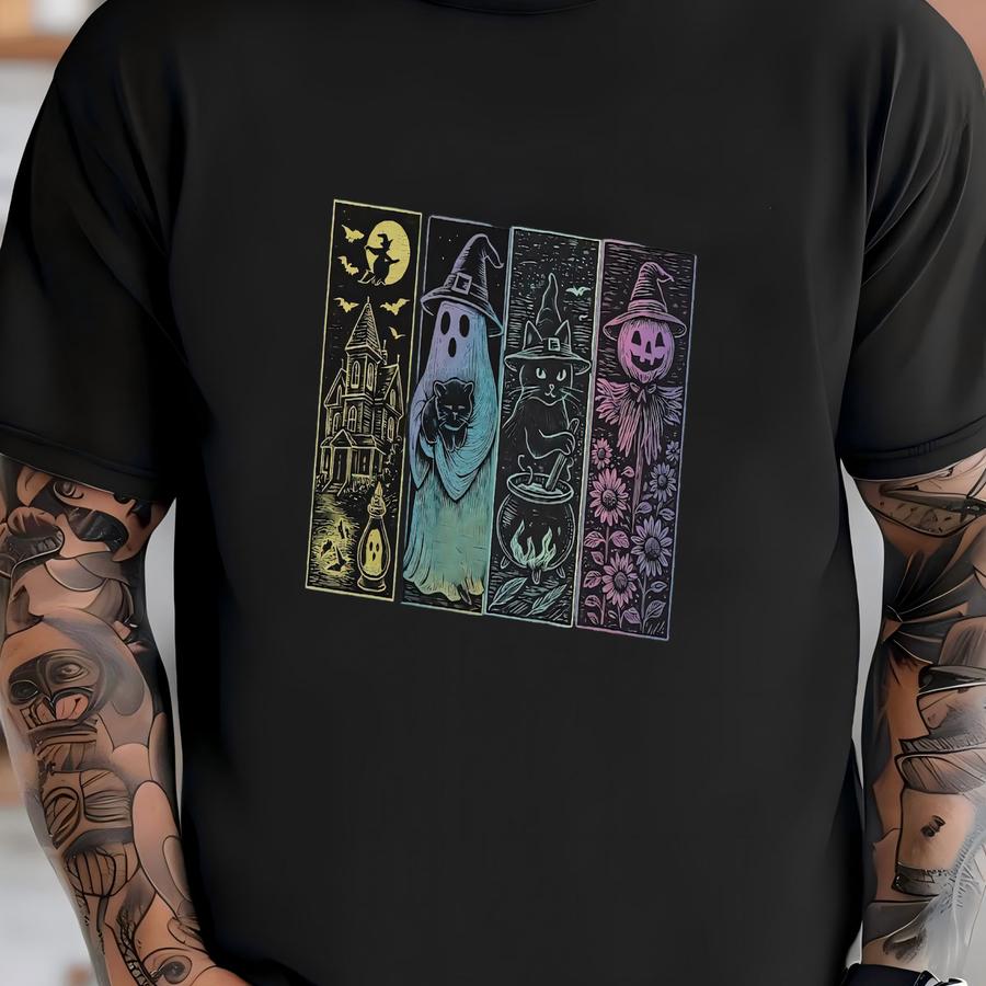 ® Retro Halloween Feeling Spooky Tshirt, Halloween Cute Feeling Spooky Shirt, Halloween Gift T-shirt