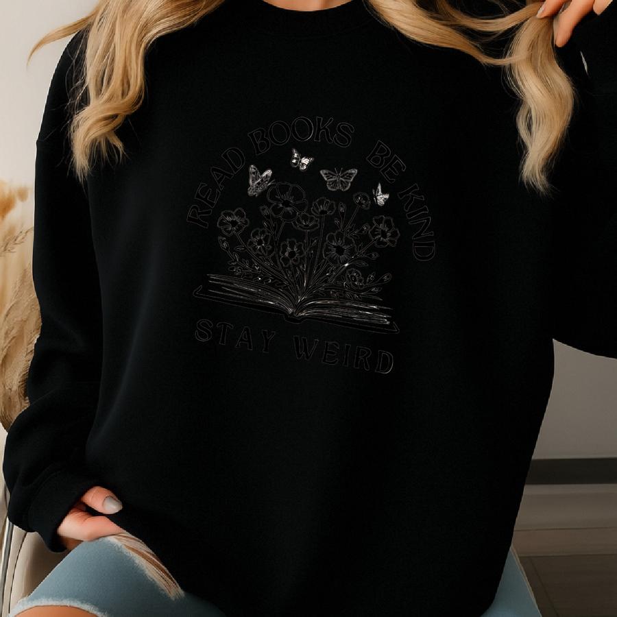 Read Books Be Kind T-shirt: Celestial Book Lover Boho Tee Sweatshirt