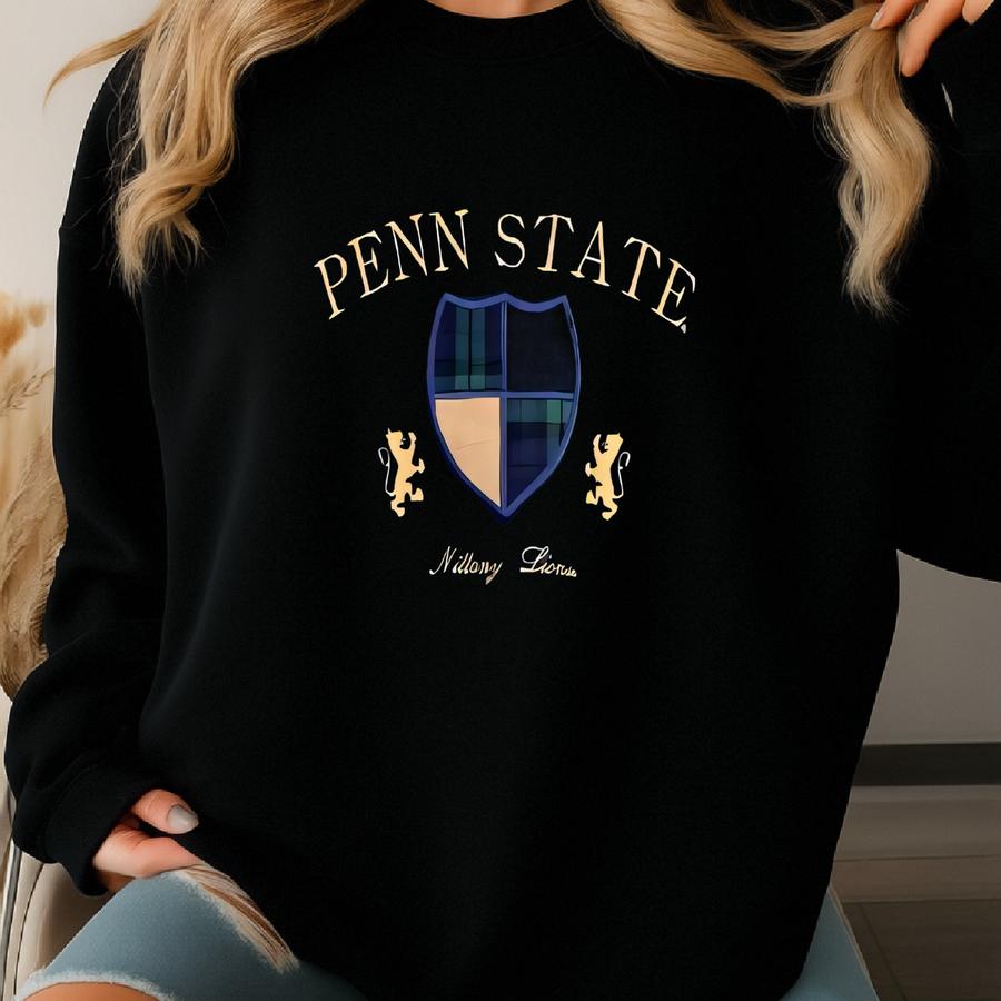 90s Ncaa Pennsylvania State University ‘nittany Lions’ Crewneck Sweatshirt Y Logo Blue, Green Color Men’s L Sweatshirt