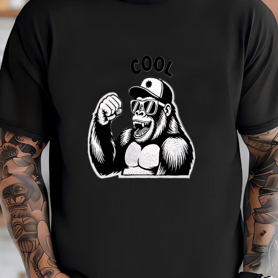 Cool Gorilla Two-tone Cap T-shirt