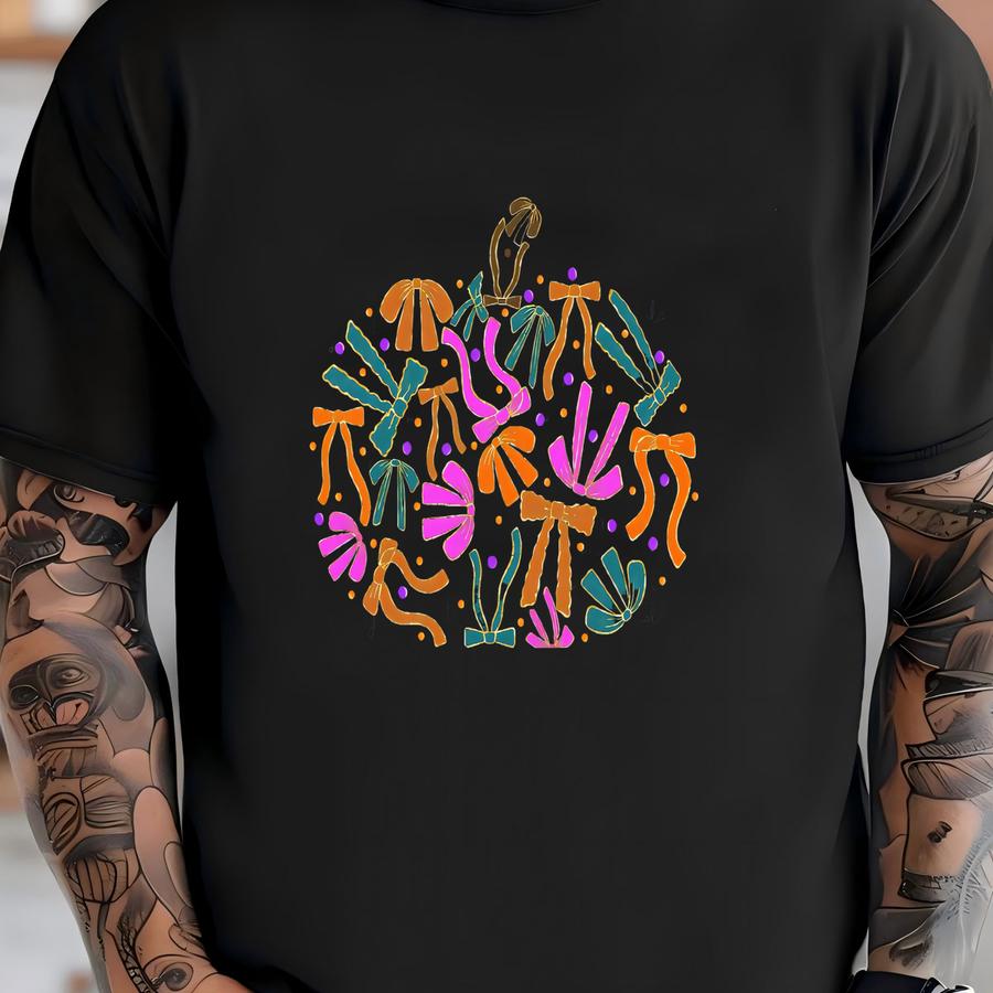 Bow Png, Coquette Png, Spooky Png, Pumpkin Png, Halloween Png, Fall Png, Spooky Season, Trending Png, Ghost Png, Preppy Png, Glitter Png T-shirt