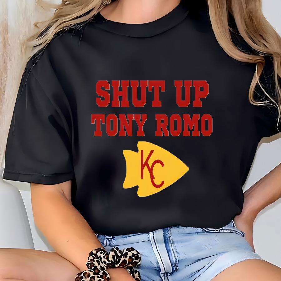 Shut Up Tony Romo Shirt | Shirt For Kansas City Football Fan | Kansas City Fan Gift | Shirt For Kc Fan | Shut Up Romo T-shirt