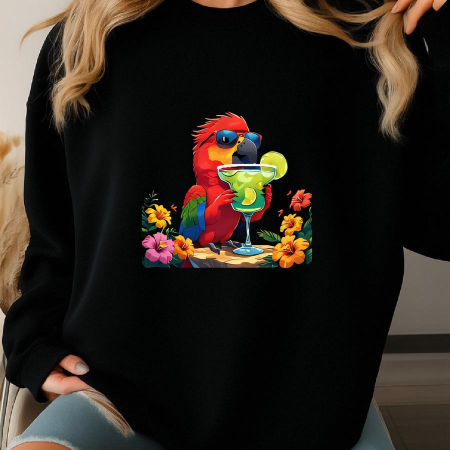 Jimmy Buffet Style Beachy Day Drinking T-shirt Gift For Margaritaville Fans Just Having A Good Lime Parrot Margarita T-shirt Sweatshirt