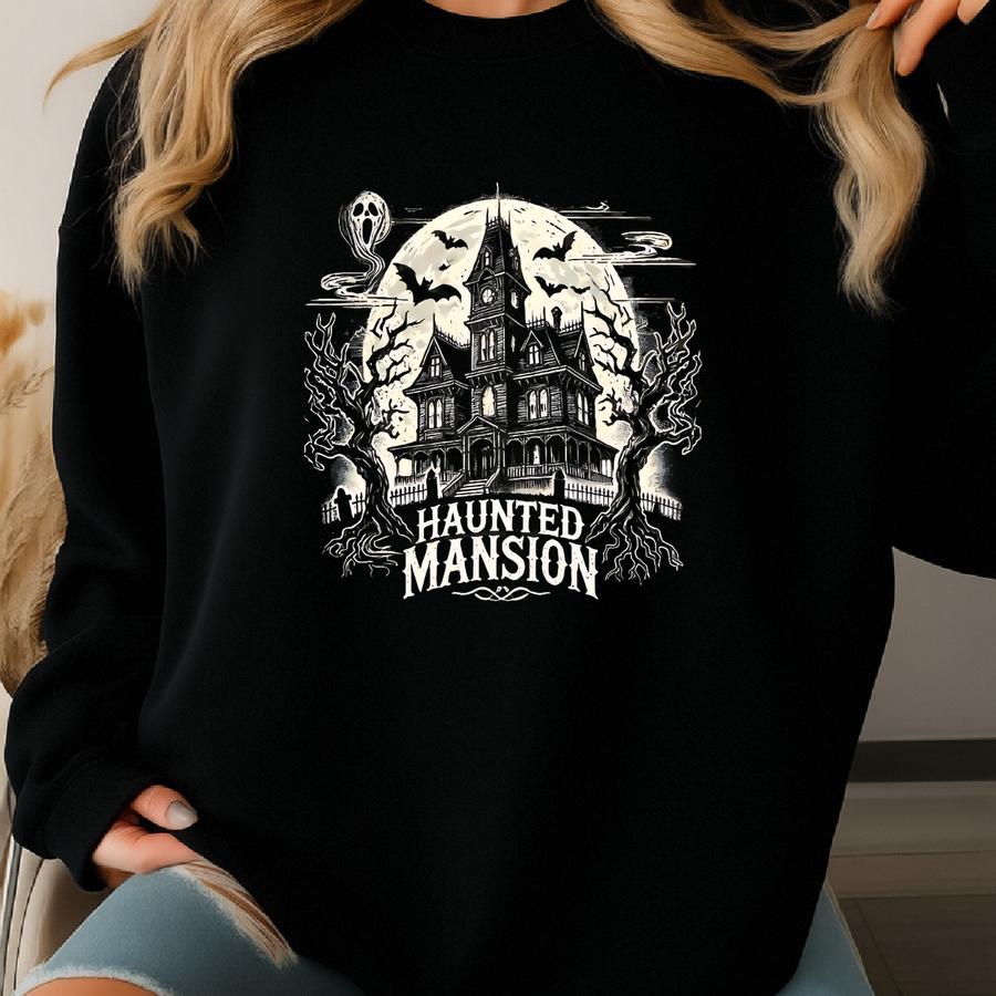 Haunted Housecore Halloween Shirt, Spooky Vintage Mansion Tee, Haunted House T-shirt, Unisex Matching Halloween Outfit Sweatshirt