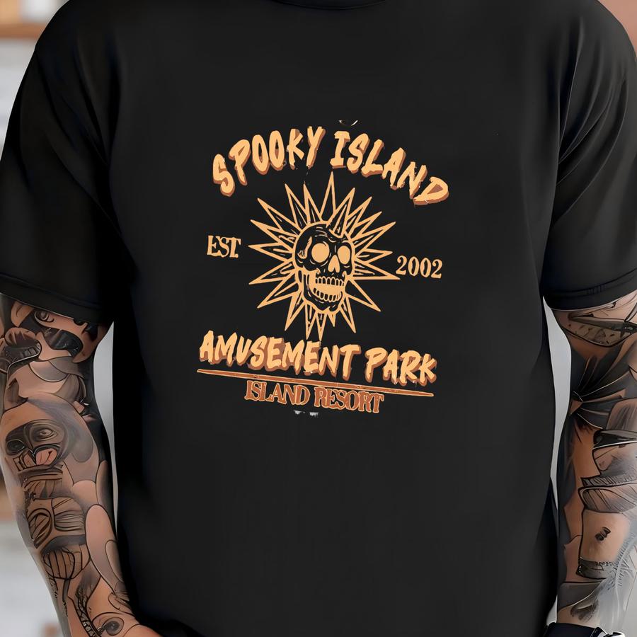 Spooky Island Hoodie: Halloween Skeleton Tee T-shirt