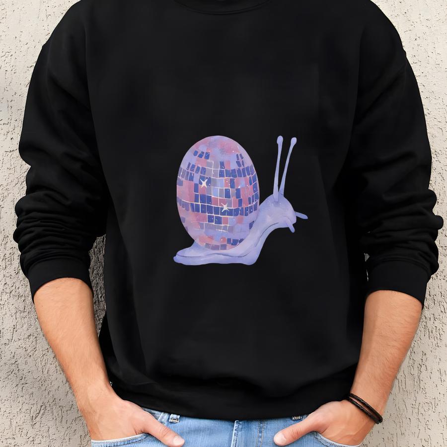 Disco Snail Boogie Oogie Festival Crop Top, Women's Summer Top, Cute Music Tee, Bohemian Style Shirt, Festival Outfit, Dance Party Apparel Sweatshirt