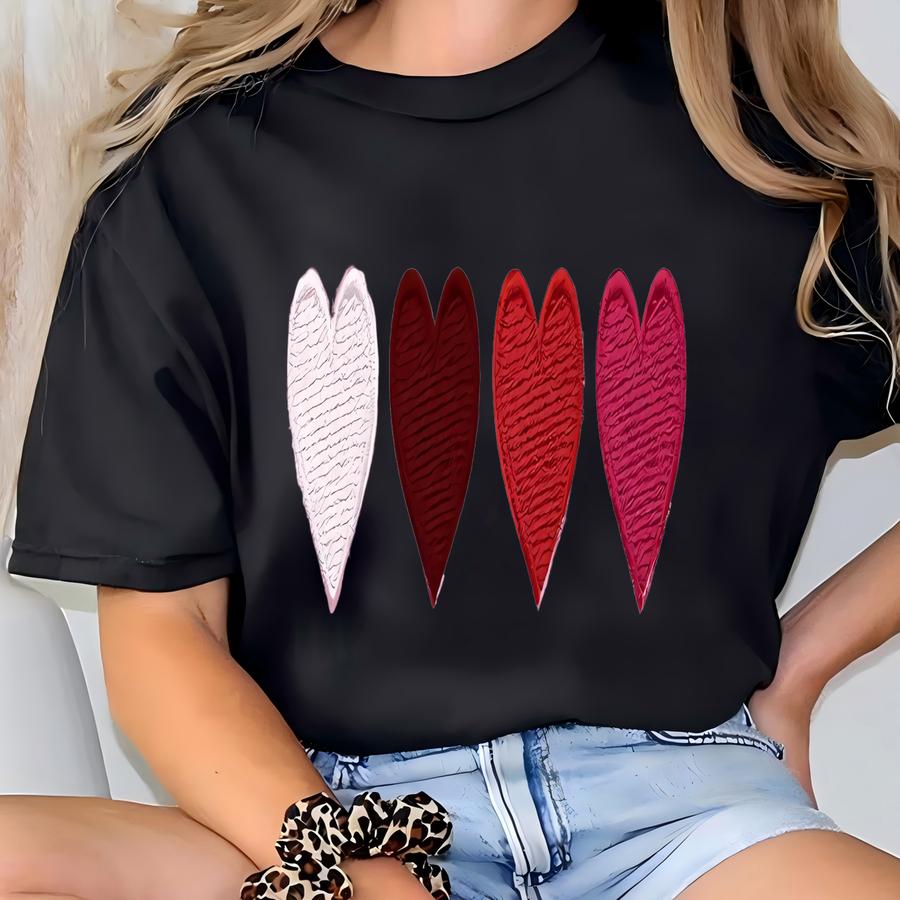 Cute Hearts Crewneck - Adorable Hearts Shirt - Cozy And Cute Gift - Valentine Heart Sweatshirt T-shirt