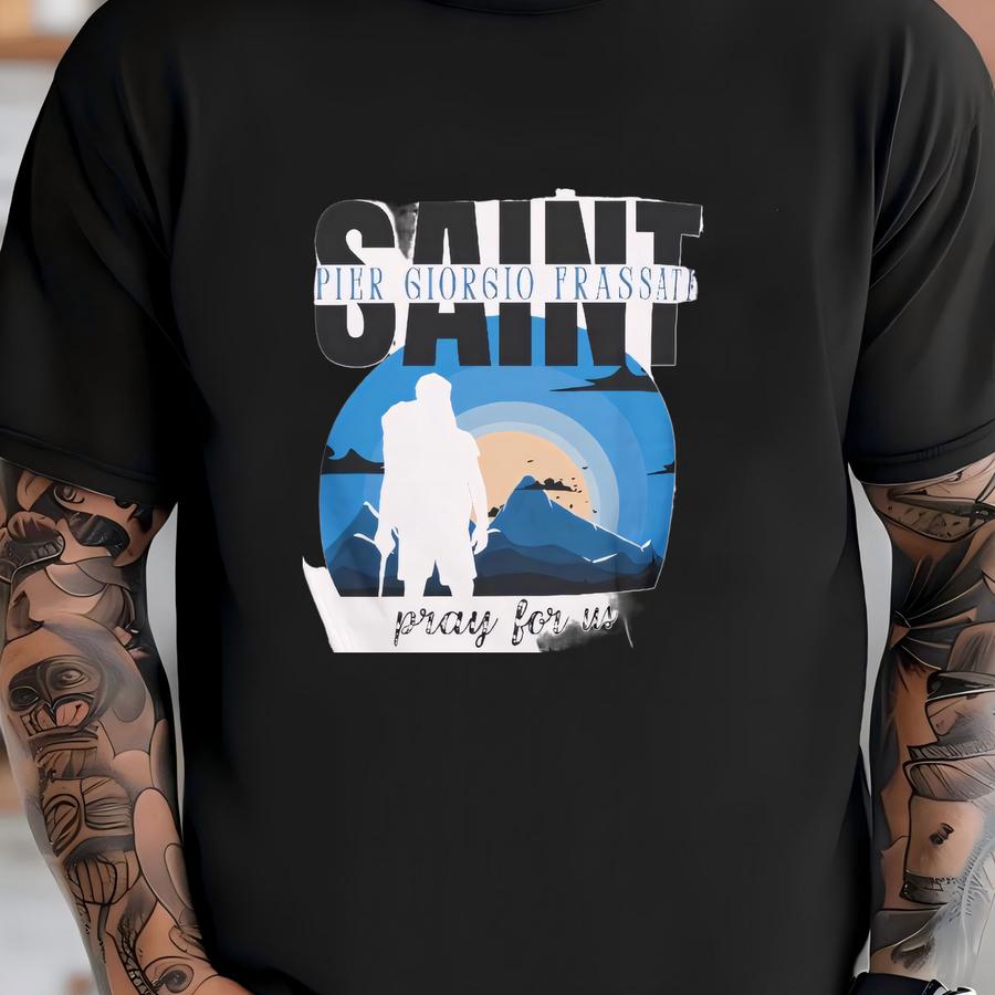 Saint Pier Giorgio Frassati Hiking Shirt: Catholic Adventurer Tee T-shirt