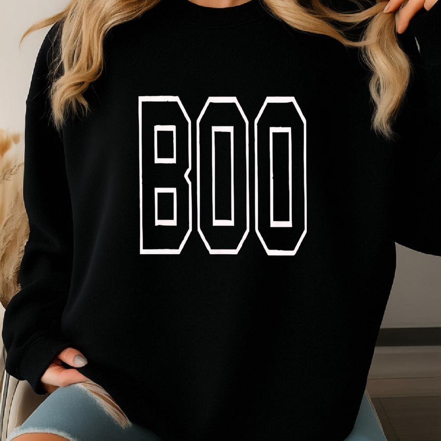 Boo Halloween Sweatshirt, Halloween Shirts, Boo Halloween Crewneck, Cute Halloween Sweater Sweatshirt