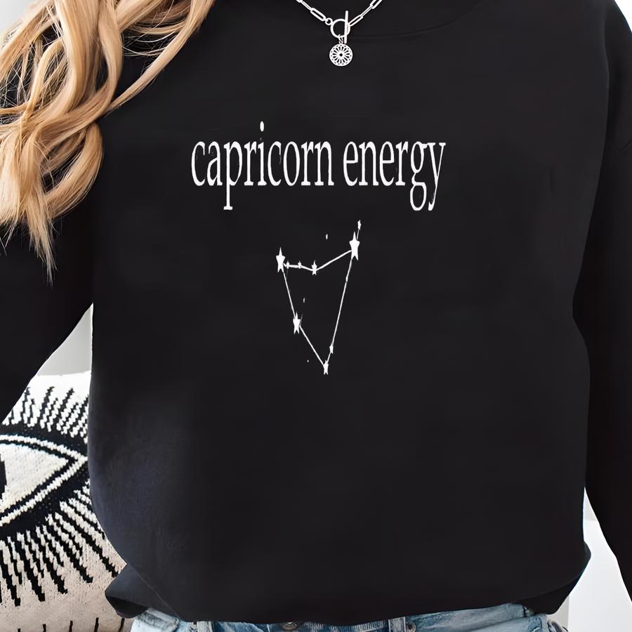 Capricorn Shirt: Zodiac Astrology Tee, December January Birthday Gift Sweatshirt