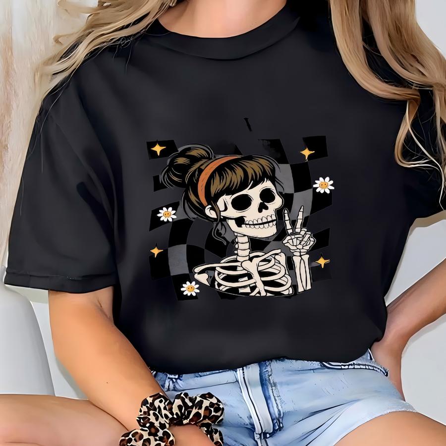 Skeleton Halloween Shirt For Couples, Halloween Tshirt, Witch Shirt, Creep It Real Tee, Spooky Season Crewneck, Till Death Tee T-shirt