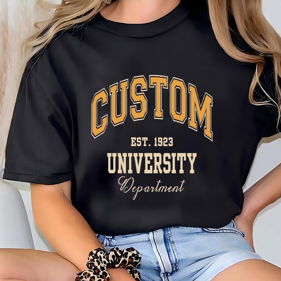 Custom University Sweatshirt, Personalized College Sweatshirt, University Sweatshirt, University College Sweatshirt Gift, High School Shirt T-shirt