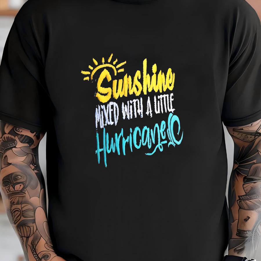 Sunshine Mixed With A Little Hurricane Baseball Cap - Women's Washed Cotton Hat T-shirt