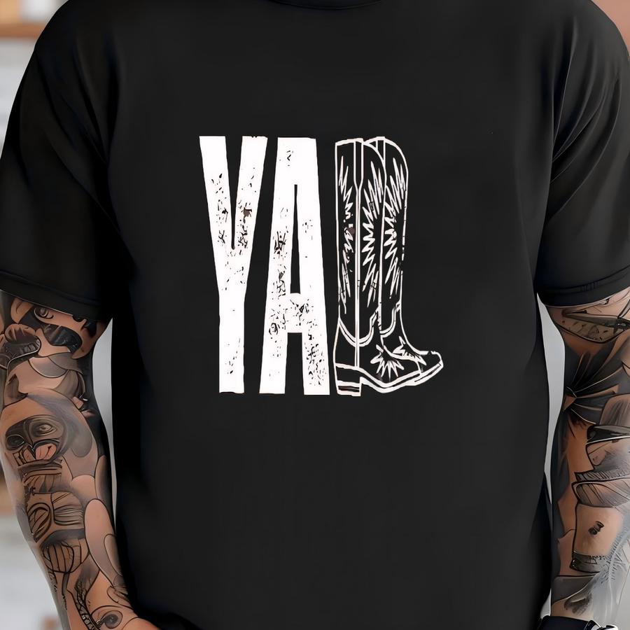 Y'all Boots Country Western Rodeo Hoodie T-shirt
