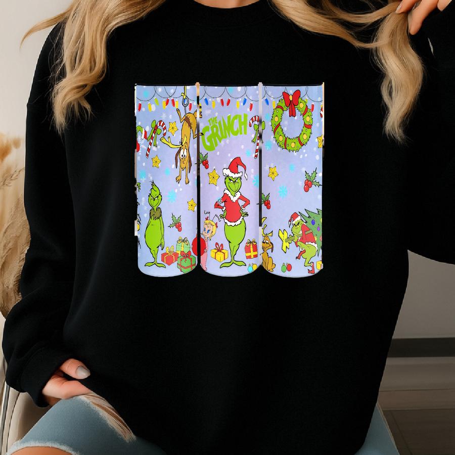 Christmas Kids Flip Top Water Bottle Insulated Toddler Tumbler Christmas Inspired 16oz Kids Flip Top Water Bottle Sweatshirt