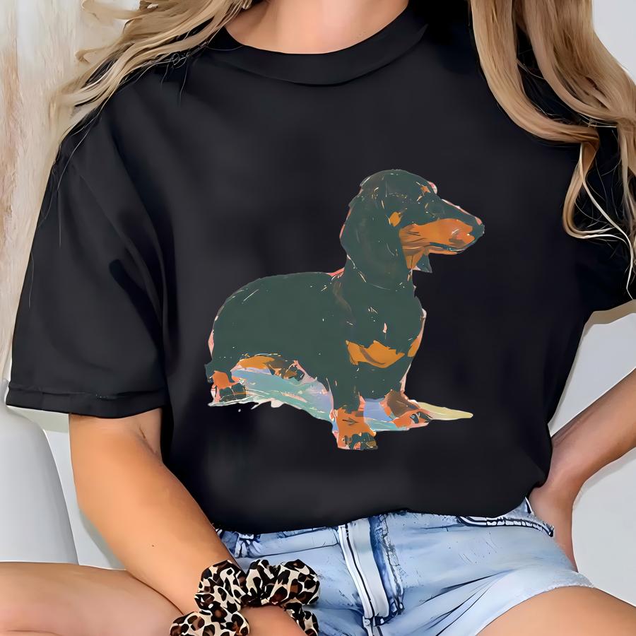Dachshund T Shirt Cute Weenie Dog Graphic Tee Shirt Dog Lover Apparel T-shirt