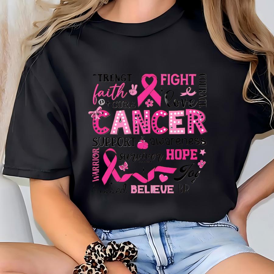 Breast Cancer Shirt For Women, Breast Cancer Support Tshirt, Breast Cancer Warrior Gift, It's A Great Day To Kill Cancer, Cancer Fighter Tee T-shirt