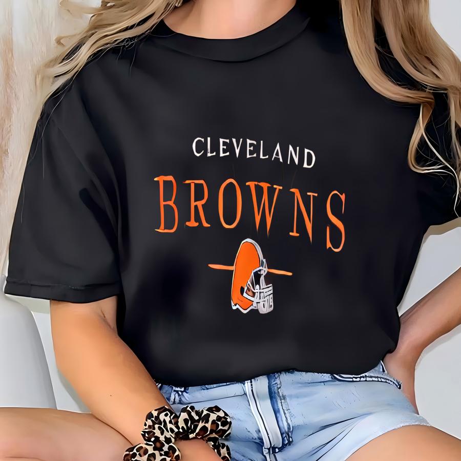 90s Cleveland ‘browns’ Crewneck Sweatshirt Y Logo Brown Color Men’s Fit To M T-shirt