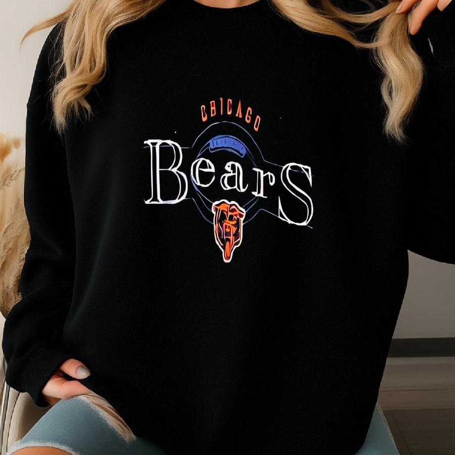 90s Chicago ‘bears’ Crewneck Sweatshirt Y Logo Blue Color Men’s L Sweatshirt