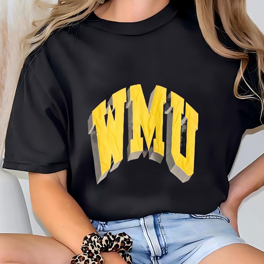 Vintage Ncaa Western Michigan University ‘broncos’ Crewneck Sweatshirt Y Logo Black Color Men’s Xl T-shirt