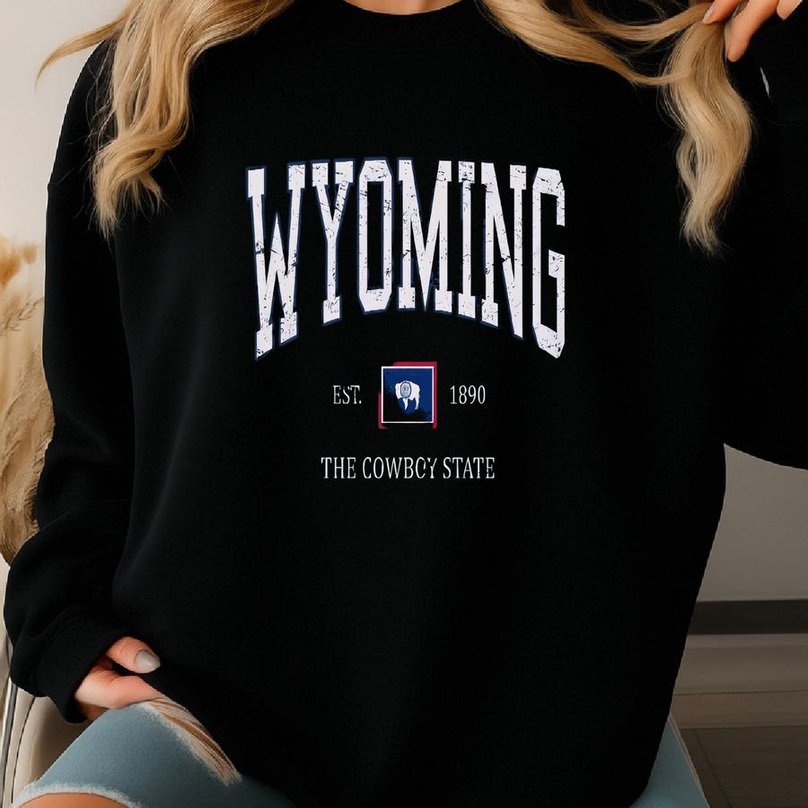 Wyoming Cowboy State Tee: Retro Graphic Unisex T-shirt Sweatshirt